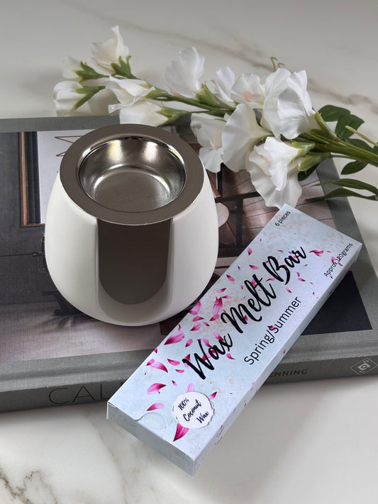 Concrete Wax Melter & Wax Melt Bar Gift Set
