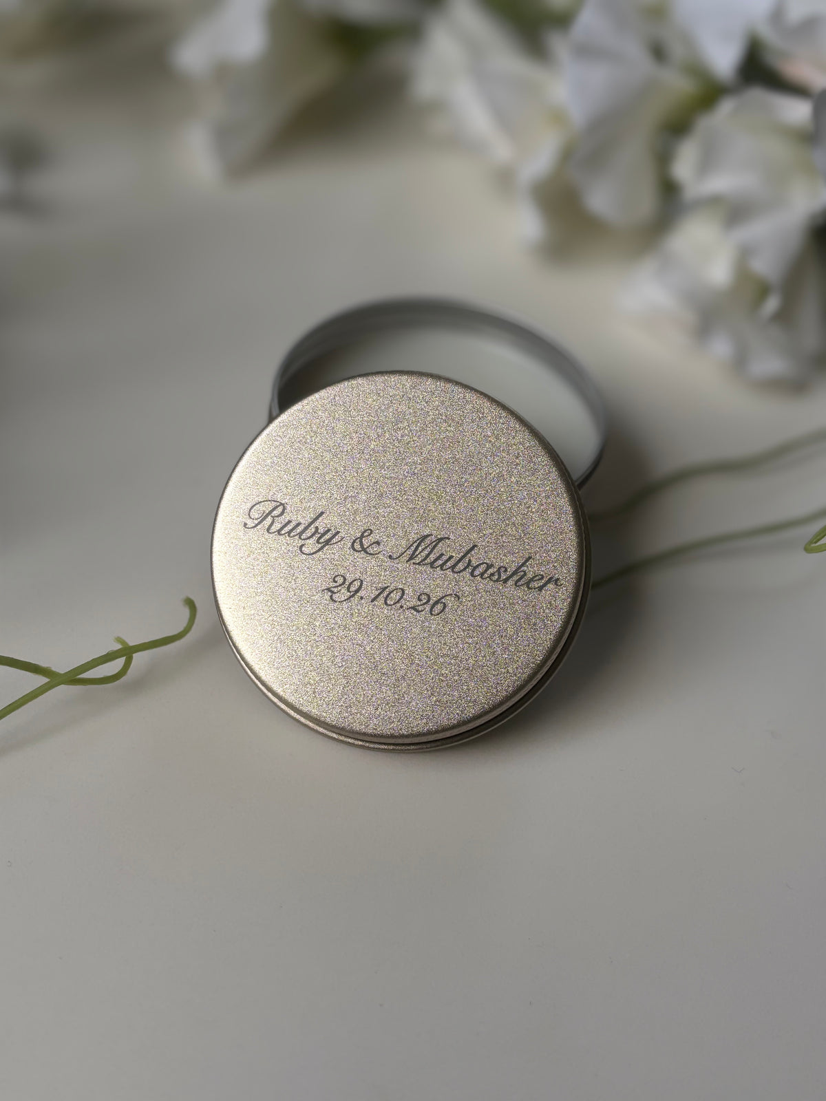 Personalised Engraved Candle | Luxury Custom Candle Favour