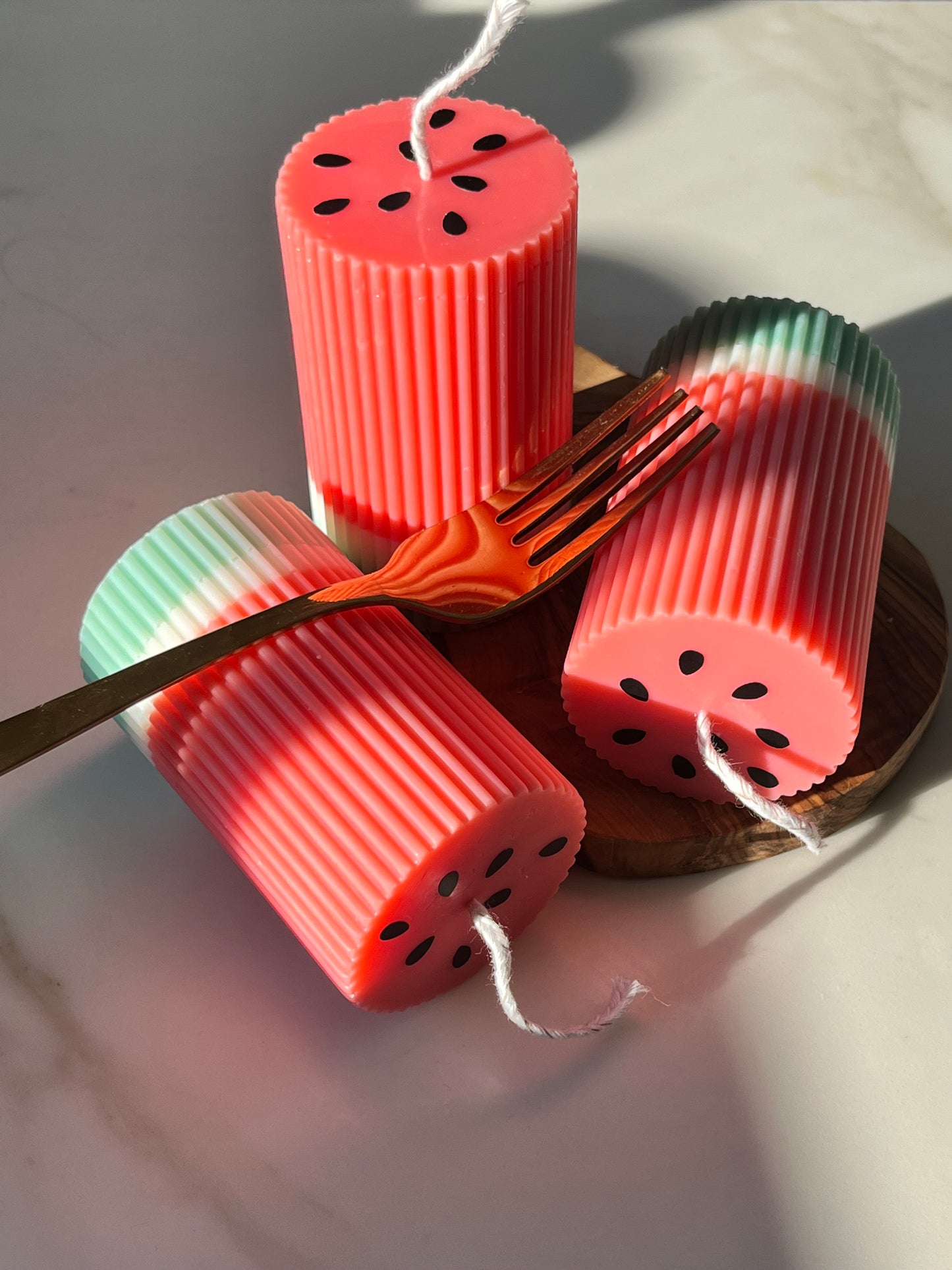 Watermelon Pillar Candle