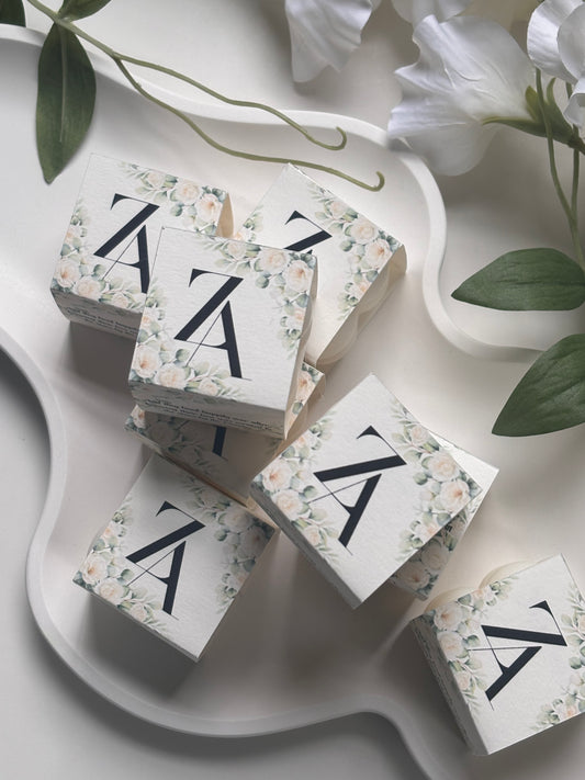 Personalised Floral Wedding Favors