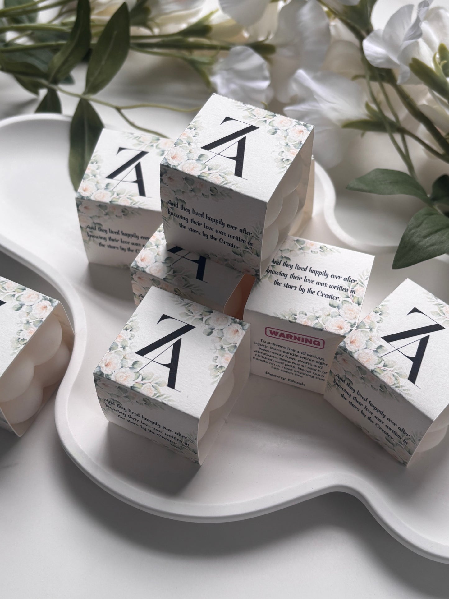 Personalised Floral Wedding Favors