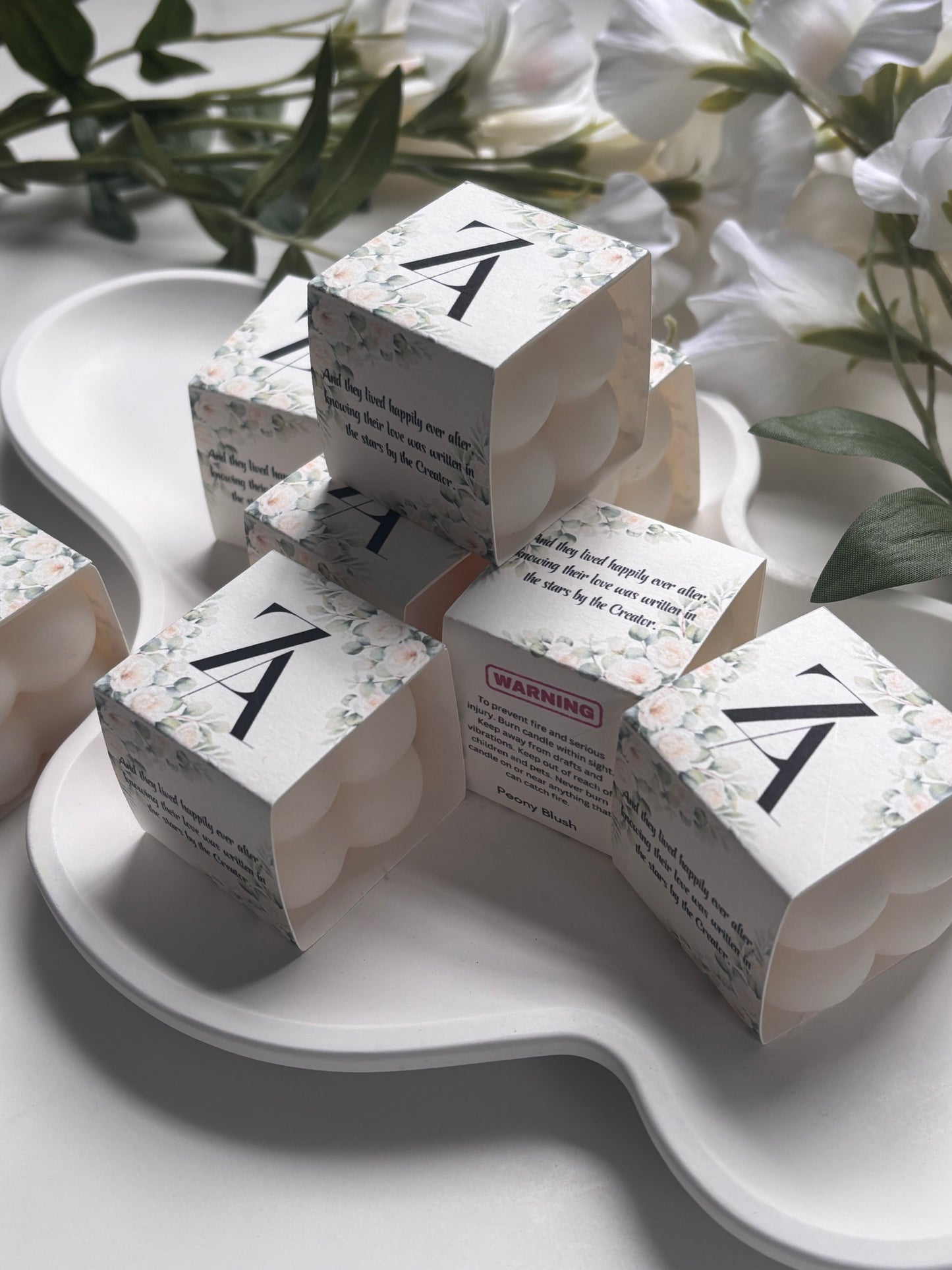 Personalised Floral Wedding Favors