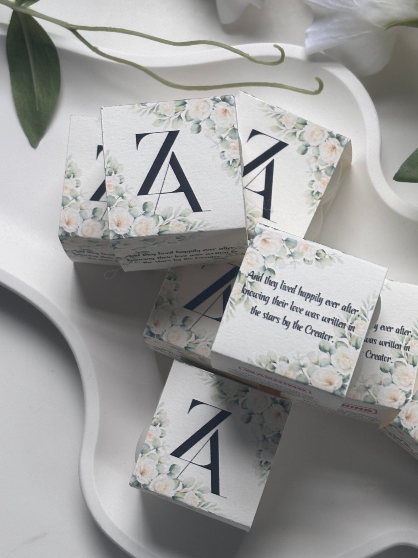 Personalised Floral Wedding Favors