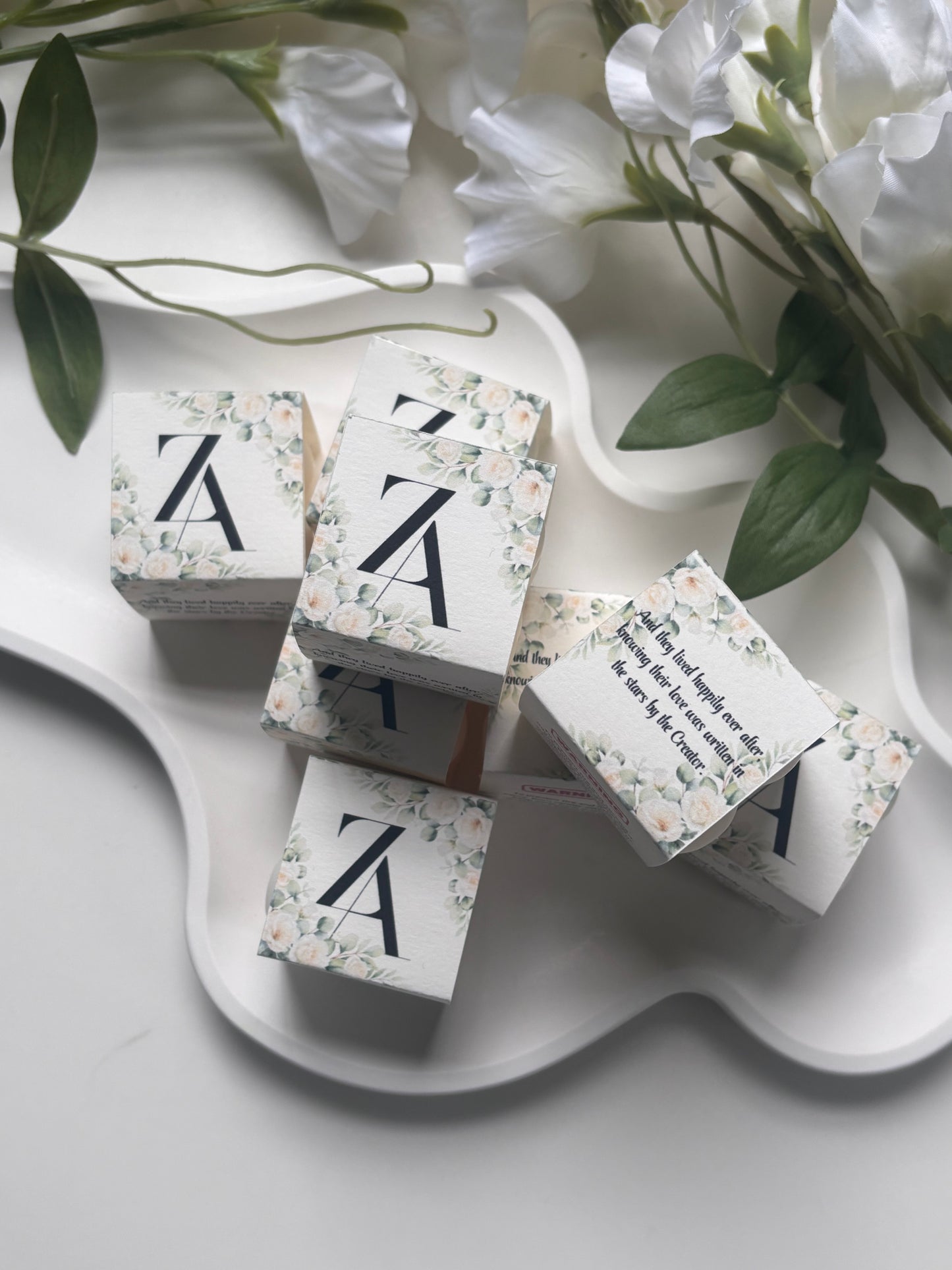 Personalised Floral Wedding Favors