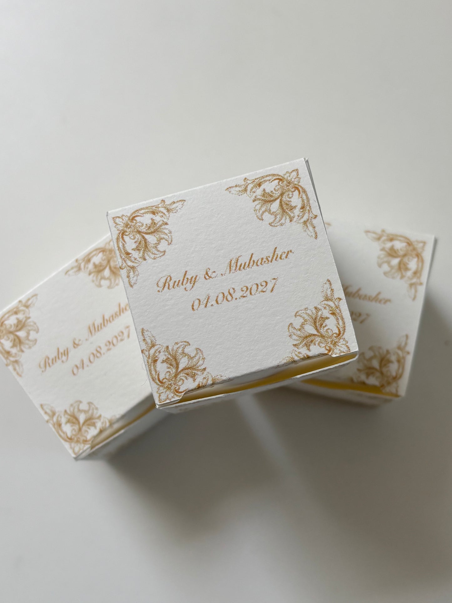 Personalised Wedding Favour Boxes, Luxury Custom Wedding Guest Gift Boxes UK