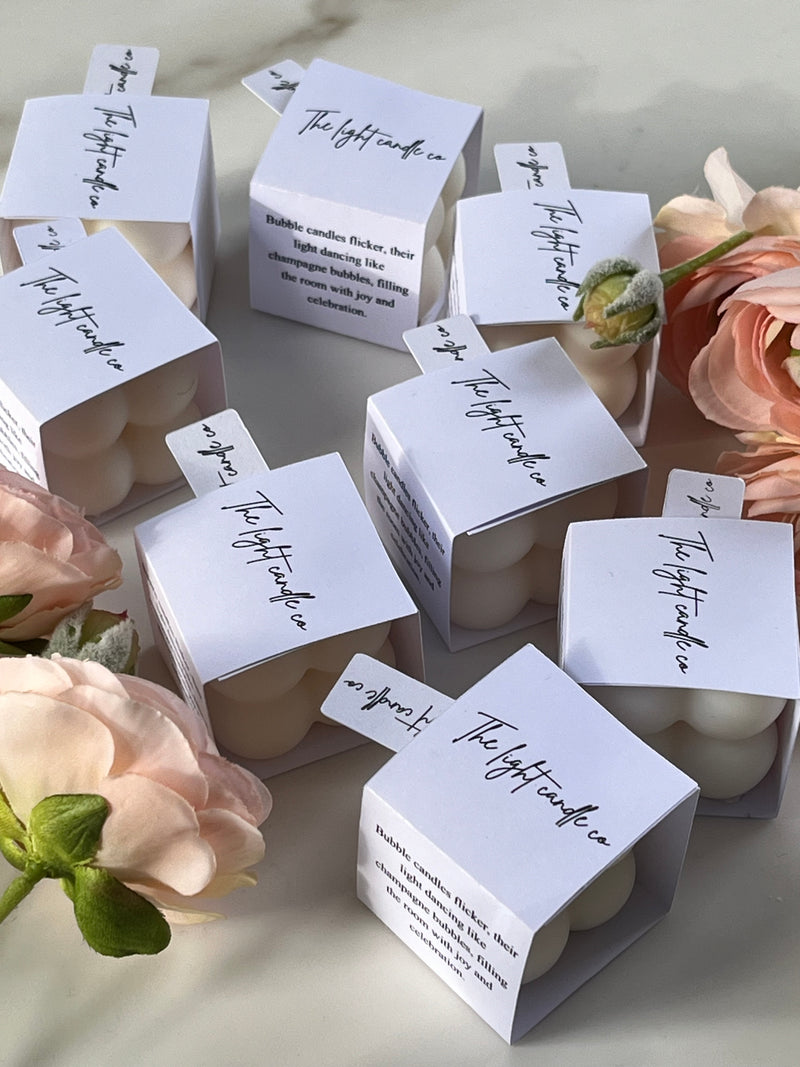 Personalised Mini Bubble Candles Favors