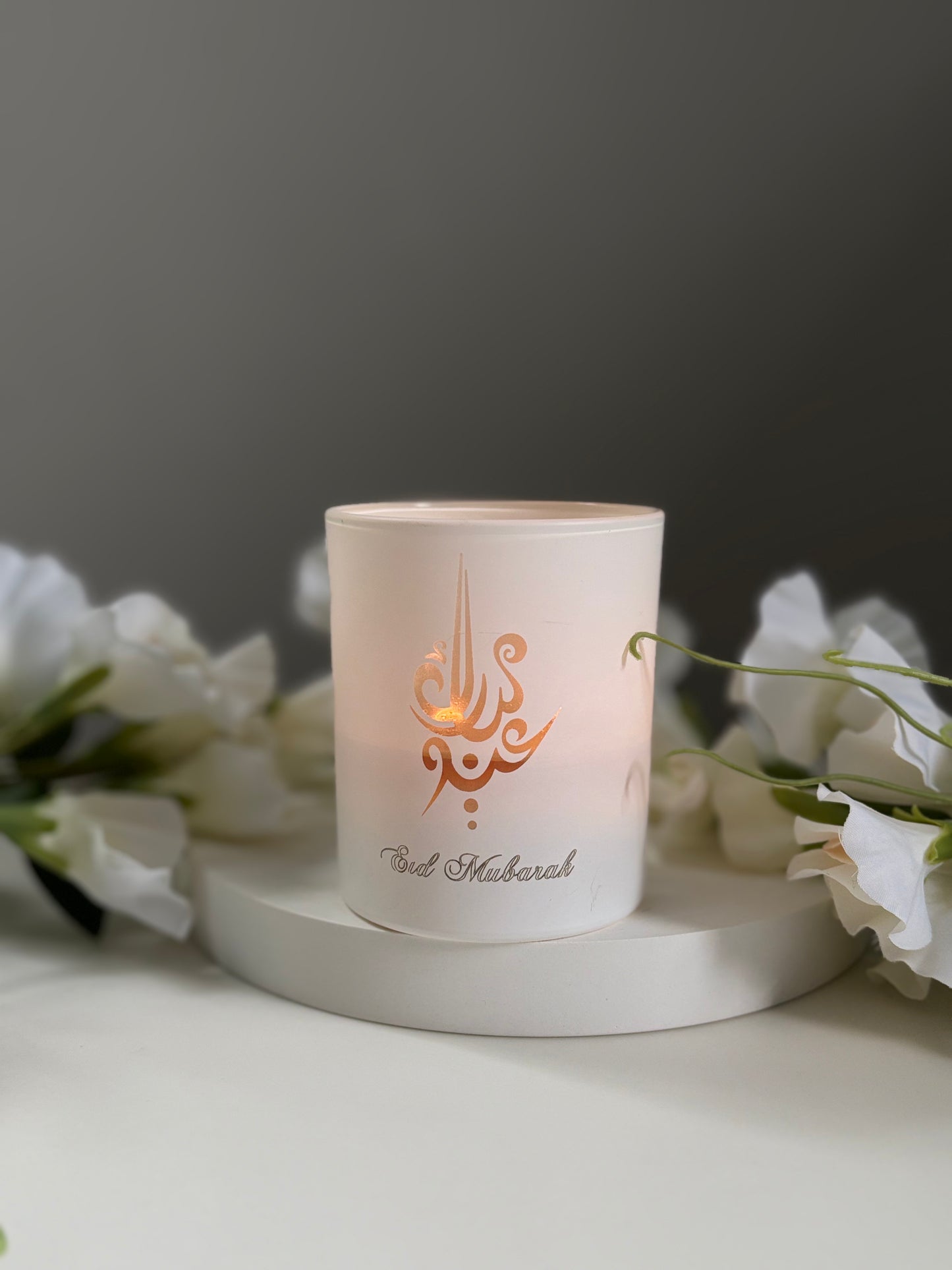 Personalised Eid Mubarak Engraved Candle