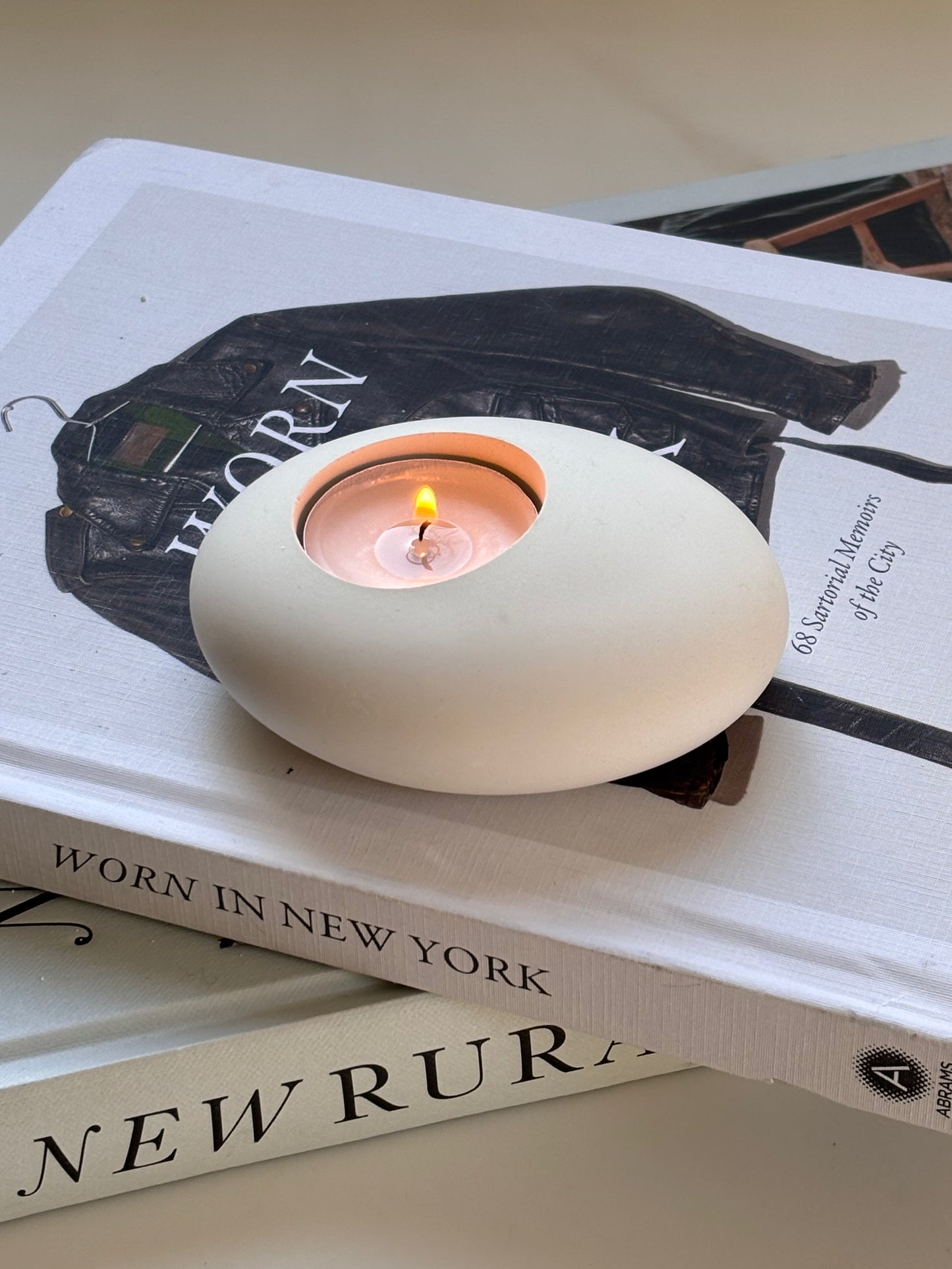 Pebble Stone Tea Light Holder