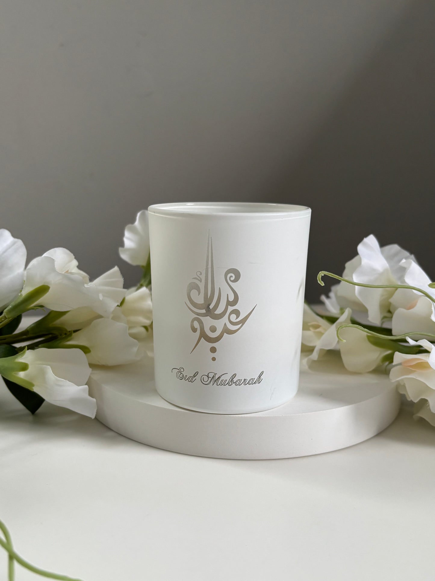 Personalised Eid Mubarak Engraved Candle