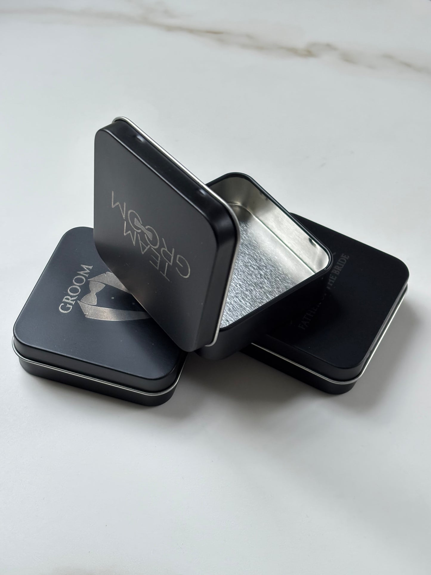 Personalised Engraved Wedding Tin | Groom & Groomsmen Gift