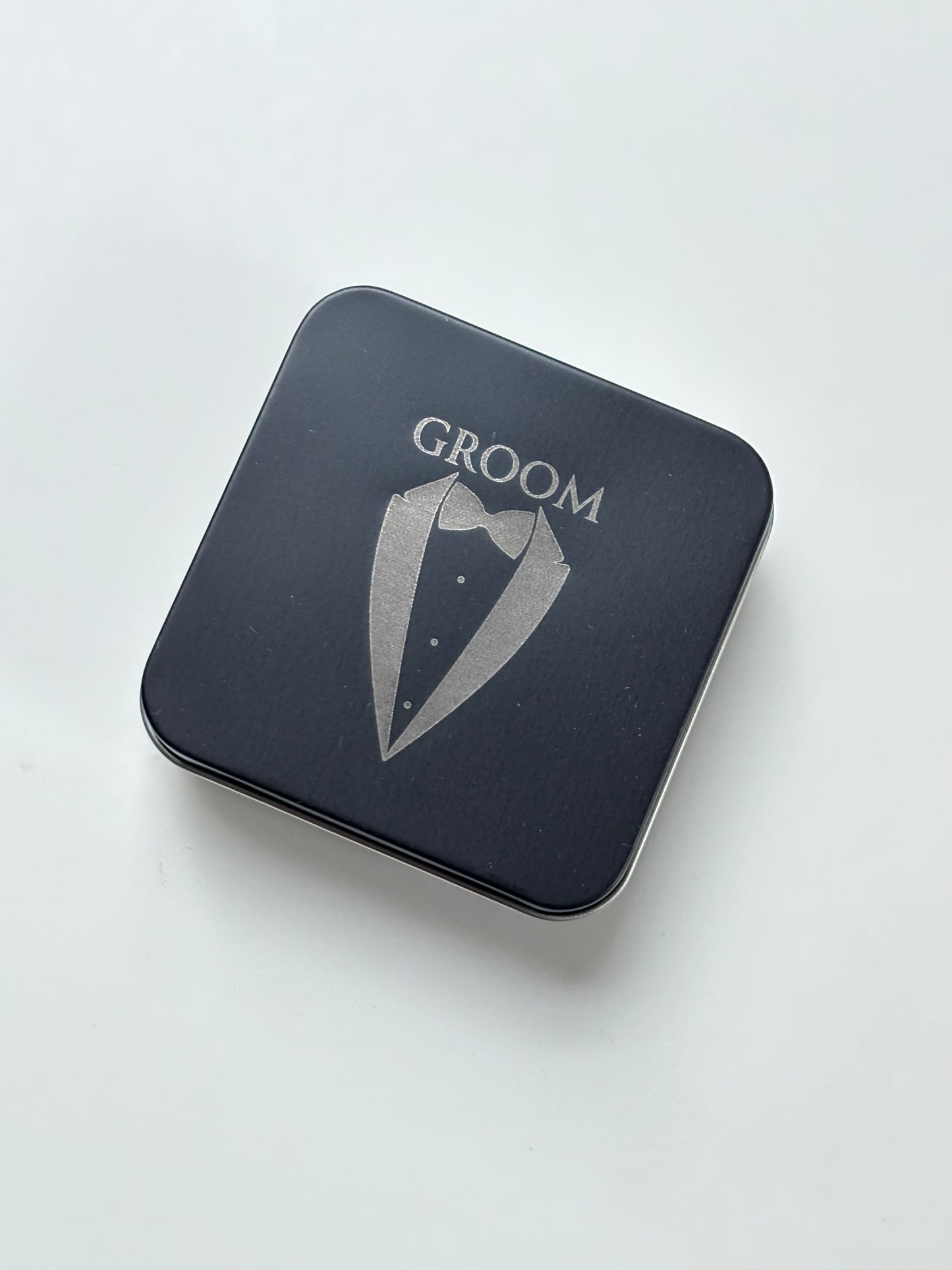 Personalised Engraved Wedding Tin | Groom & Groomsmen Gift