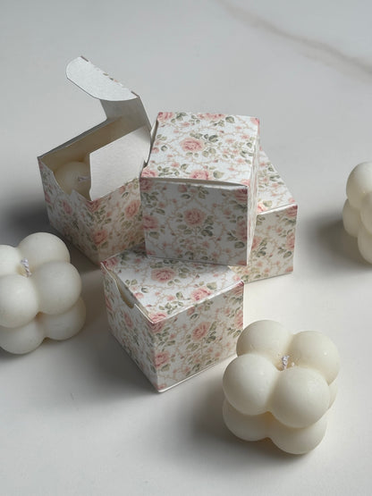 Custom Candle Favour Boxes | Mini Bubble Candles